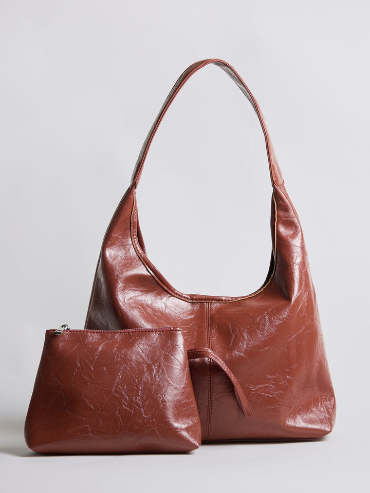 Scarlett Distressed Læder Tote