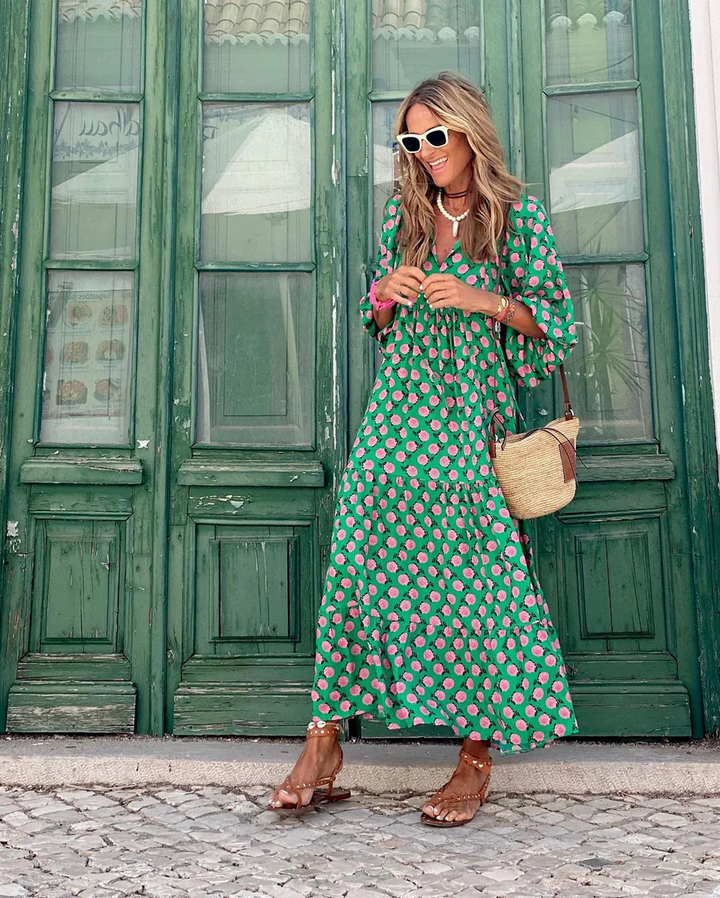 Mari Boheme Cotton Maxi Kjole