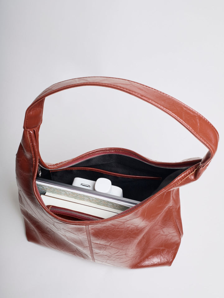 Scarlett Distressed Læder Tote