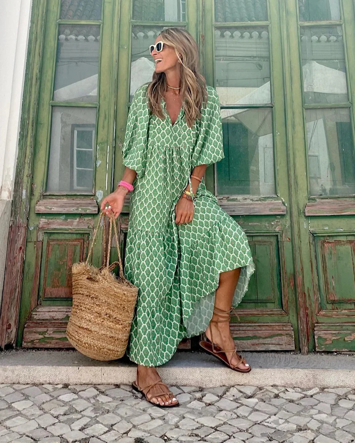 Mari Boheme Cotton Maxi Kjole