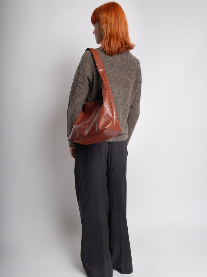 Scarlett Distressed Læder Tote