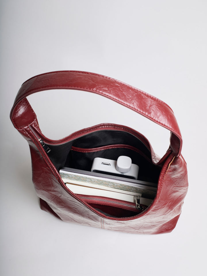 Scarlett Distressed Læder Tote
