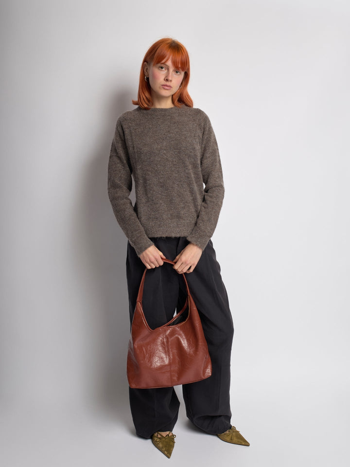 Scarlett Distressed Læder Tote